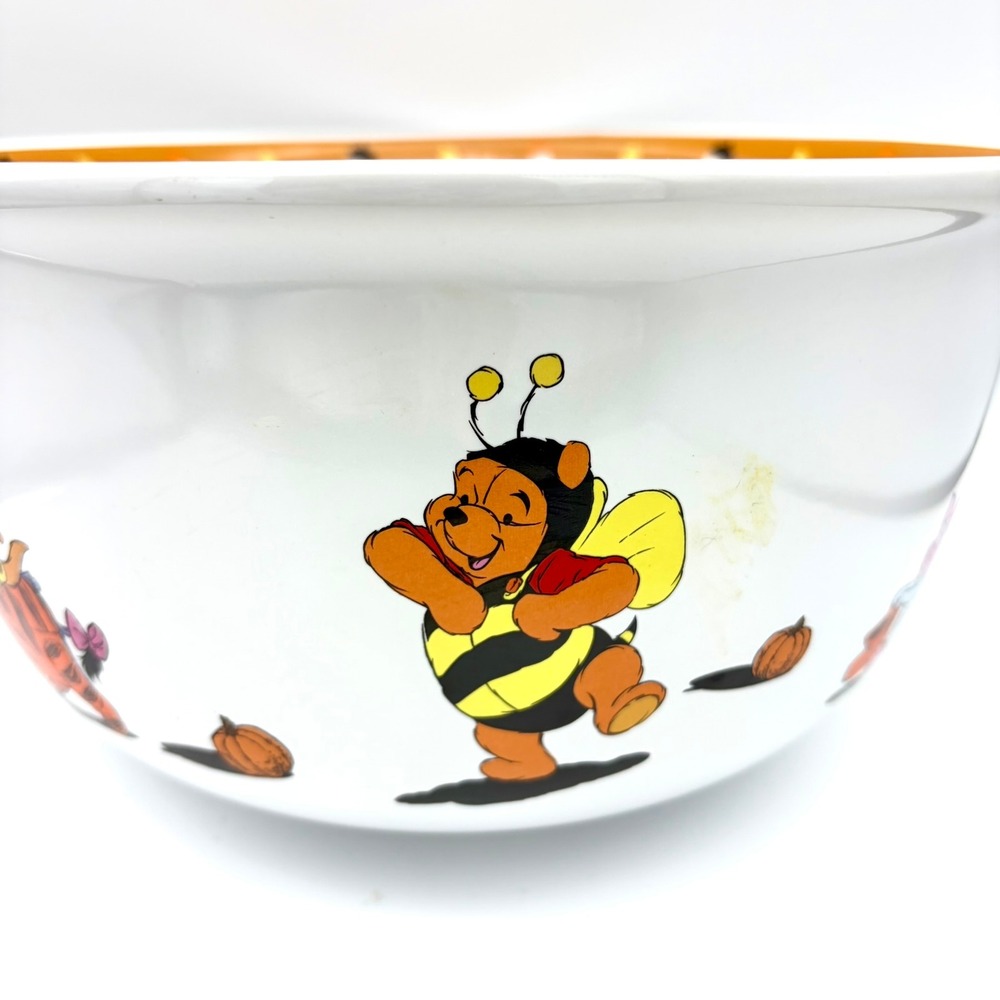 Disney Winnie the Pooh Happy Halloween Large Ceramic Serving Candy Bowl - Picture 4 of 9